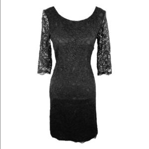 Banana Republic black lace 3/4 sleeve sheath dress